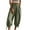 Army Green, variant on Leesechin Women Cotton Pants Wide Leg Pants Casual Loose Drawstring Low Waist Beach Palazzo Harem Pants