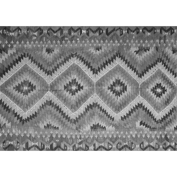 Ahgly Company Indoor Rectangle Southwestern Gray Country Area Rugs, 5' x 7'
