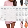 thumbnail image 3 of PADFRYBK Fall Dresses For Womens Round-Neck Dress Long Sleeve Dress Solid Color Pullover Dress, 3 of 4