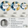 thumbnail image 4 of Designart "Fusion of Blue and Gold V" Fractals Blue Large Round Mirror - Round Mirror Wall Décor - Modern Round Printed Mirror 29" x 29" Inch, 4 of 5