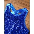 thumbnail image 5 of Sholeno Girls Sequins Jazz Latin Dance Dress Cutout X-Back Bowknot Ballet Gymnastic Leotard Royal Blue 6, 5 of 7