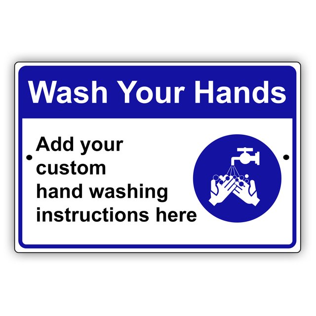 Wash Your Hands Here Novelty Display Office Notice Outdoor Health and