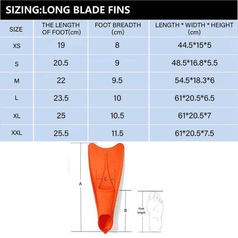 Swimming Training Fins Long Training Fins For Snorkeling Diving Size For Kids Youth Woman Girls And Boys