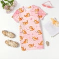 thumbnail image 5 of Grblisyd Girls Dress Summer Cute Animal Print A Line Short Sleeve Crew Neck T-Shirt Dress for Kids Casual 3-12 Y, 5 of 6