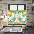 thumbnail image 4 of Yayeee Kitchen Curtains Tier Pair Light Filtering 27"x24" Rod Pocket Short Cafe Window Panel, Floral Wave, 4 of 7