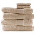 thumbnail image 1 of Toallas de baño para el baño - Toallas de baño de lujo de algodón - Juego de toallas de baño ultra suaves y muy absorbentes, juego de 6 piezas (4 toallas de baño, 2 toallitas) - Crema, 1 of 5