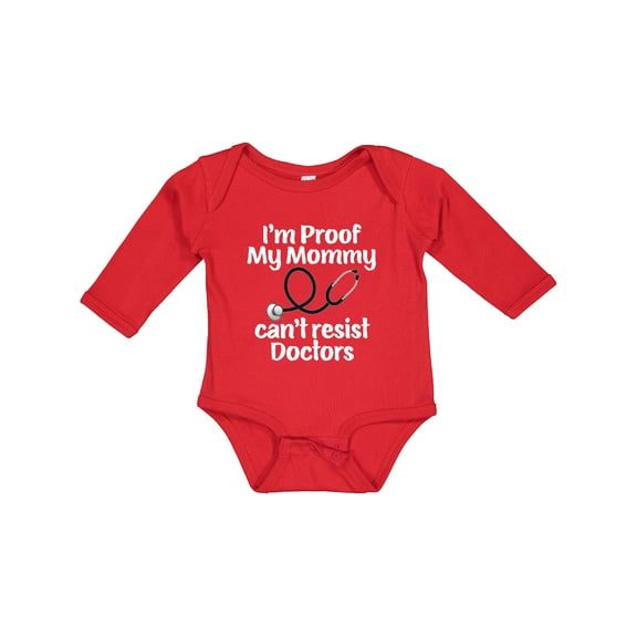 Inktastic Proof Mommy Cant Resist Doctor Dad Boys or Girls Long Sleeve Baby Bodysuit