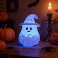 thumbnail image 4 of Cute Ghost LED Night Light, 7 Color Changing Touch Control Lamp, Rechargeable Soft Silicone Bedside Nightlight, Safe Decor for Bedroom & Nursery, Lovely Gift for Teens Birthday Holiday, F, 4 of 7