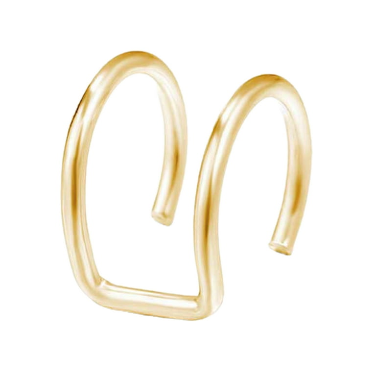 Gold Color Leaves Ear Cuff Black Non-piercing Ear Clip Earrings For Women  Men Fake Cartilage Earring Cuff Jewelry R9