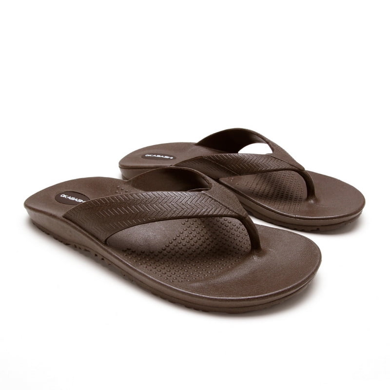 Okabashi Surf Men's Flip Flops Brown / L