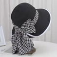 thumbnail image 4 of COCOpeaunt Fashion Summer Women Bow Tie Fashion Wide Large Brim Sun Hat Outdoor Beach Fisherman Cap UV Proof Sun Protection Hat Bucket Hat, 4 of 6