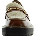 thumbnail image 3 of Sam Edelman Laurs Mocha Leather Rounded Toe Slip On Chunky Heel Classic Loafers (Mocha, 6.5), 3 of 3