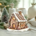 thumbnail image 7 of Snow Room House Decorations - 2D Wooden Gingerbread House & Village Decor, Christmas Centerpiece with Base for Winter Tiered Tray, Xmas Home & Kitchen (1 Pcs,7.8"), 7 of 7