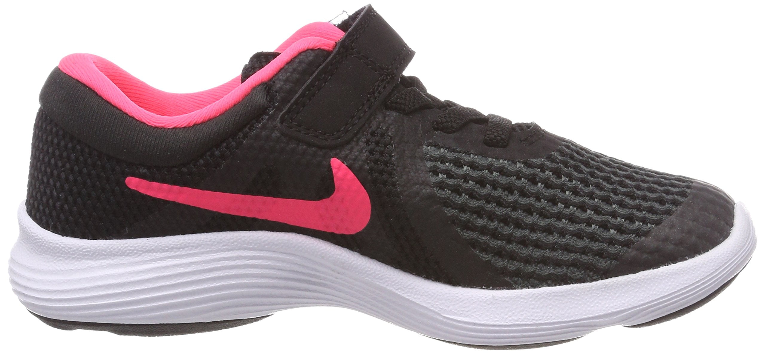 leyendo derrochador bordado Nike 943307-004: Revolution 4 PS Little Kids Black Racer Pink White  Sneakers (2 M US Little Kid) - Walmart.com