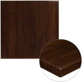 thumbnail image 4 of Flash Furniture 30'' Square High-Gloss Walnut Resin Table Top with 2'' Thick Drop-Lip, 4 of 5