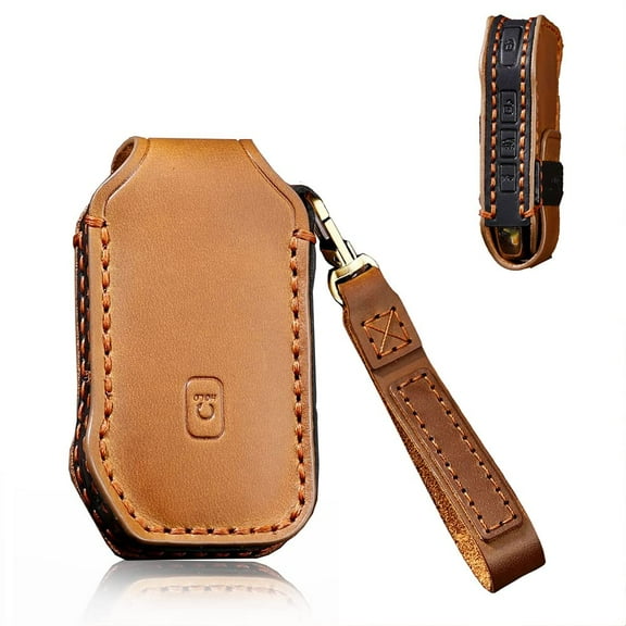 Key Fob Cover Case for Kia Stinger Seltos Telluride K5 Keyless Keychain Holder Premium Leather Key Protector Shell