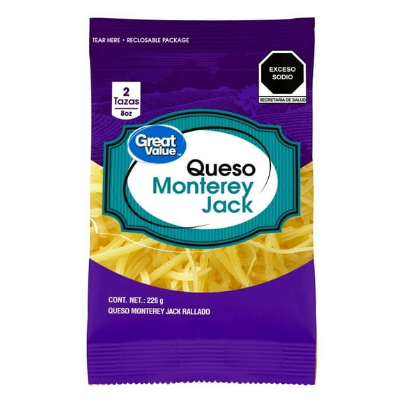 Queso Monterey Jack Great Value 226 g