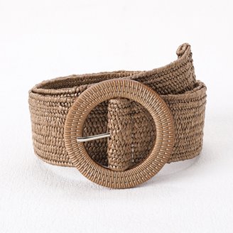 4 Pack Straw Woven Belt for Women Girls, Elastic Stretch  display picture 3