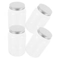 thumbnail image 2 of 4 frascos de plástico transparente con tapa, herméticos y rellenables para almacenar alimentos secos, dulces y aperitivos, ideal para la cocina y el hogar, 2 of 8