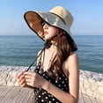 thumbnail image 5 of YooGuoGuo Women's Wide Brim Sun Hat with Wind Lanyard UPF 50+ Sun Protective Summer Hat Packable Bucket Hat Beach Cap, 5 of 7