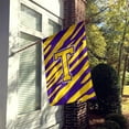 thumbnail image 2 of Carolines Treasures CJ1022-T-CHF 28 x 40 in. Tiger Stripe Purple Gold Letter T Monogram Initial Flag House Size, 2 of 2