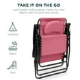 thumbnail image 7 of Best Choice Products Oversized Zero Gravity Chair, Folding Outdoor Patio Recliner w/ Cup Holder - Pink, 7 of 7
