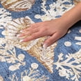 thumbnail image 3 of Addison Rugs Dream Shag Premium Machine Washable Transitional Shells Blue Runner Rug, 2'3" x 7'6", 3 of 8