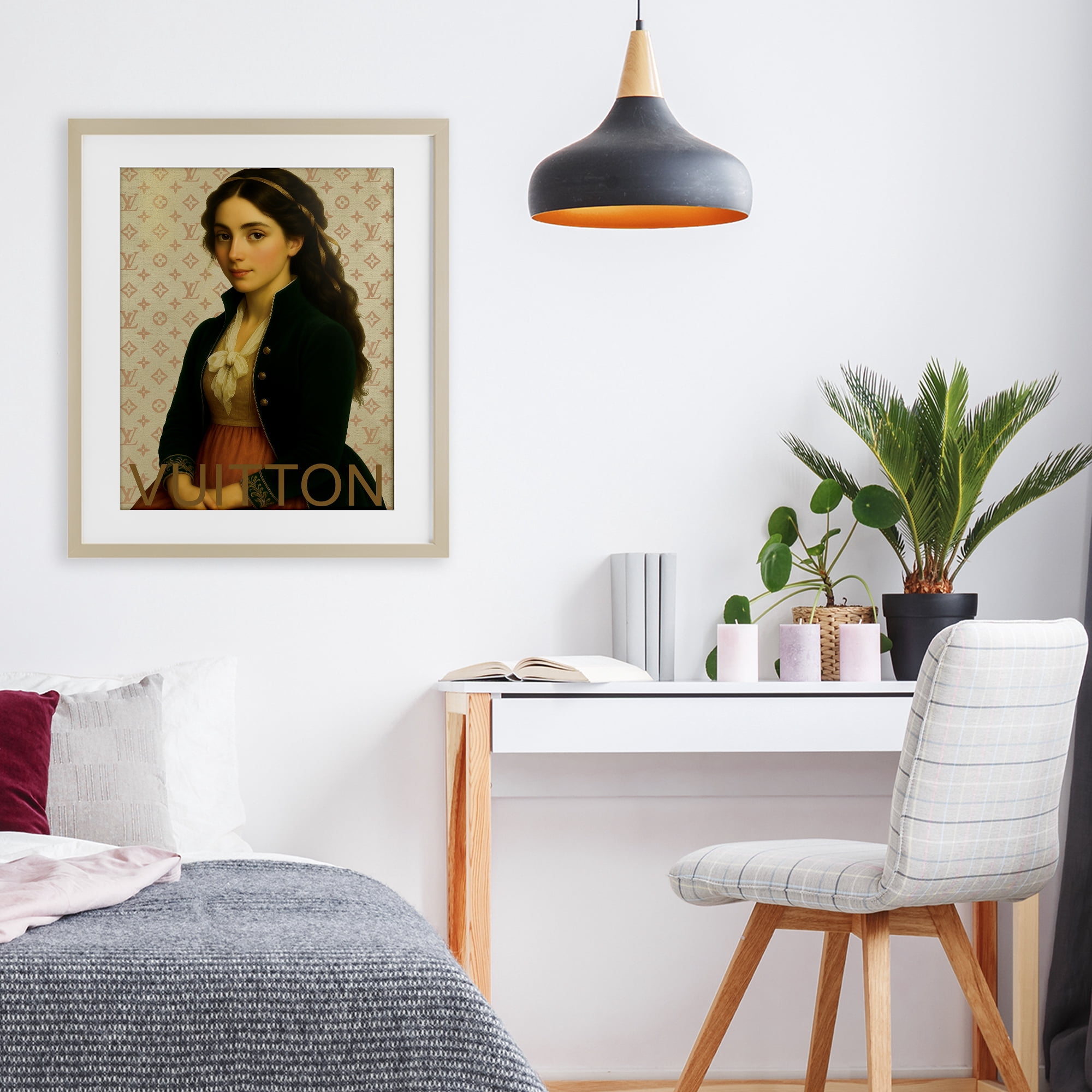 Stupell Industries Glam Gentlewoman in Spring Birch Framed Print Under Glass, design by Grotto Studios