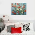 thumbnail image 4 of JRXY  Canvas Print Pictures Wall Art Painting Bougainvillea Flowers Blooming in The Foreground Contrasted with Thorn Framed &amp; Stretched Posters Ready to Hang Home Decor Artworks 20x16in, 4 of 4