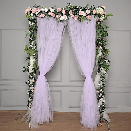 Image of BalsaCircle 5 feet x 10 feet Lavender Sheer Tulle Curtain Backdrop Panels Wedding Party Photobooth Decorations