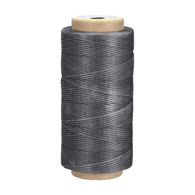 Unique Bargains 186 Yards 210D/1mm Leather Sewing Thread Polyester Waxed Cord, Dim Grey