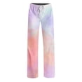 thumbnail image 3 of Mens Tie Dye Pajama Pants Big & Tall Sleep Lounge Pants Drawstring Soft Pjs Bottoms with Pockets Pink, M, 3 of 6