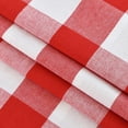 thumbnail image 4 of 2 Pack Buffalo Check Valances for Windows Living Room 18 inches Long Classic Gingham Plaid Bedroom Bathroom Rod Pocket Country Farmhouse Kitchen Window Curtain Valances - 54"x18" Red & White, 4 of 6