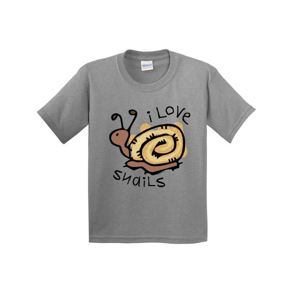 Inktastic I Love Snails Youth T-Shirt