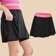 thumbnail image 2 of JAJAHO Girls Tennis Skirts With Pockets Built In Shorts High Waisted Sports Casual Skorts Summer Activewear Ages 5-9 Years Stylish Skirt, 2 of 4