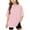 Pink, variant on Summer Short Sleeve Tops For Kids Boys Girls Fashion Cute Solid Color Loose Soft Round Neck Versatile T-Shirt Black 5-6 Years