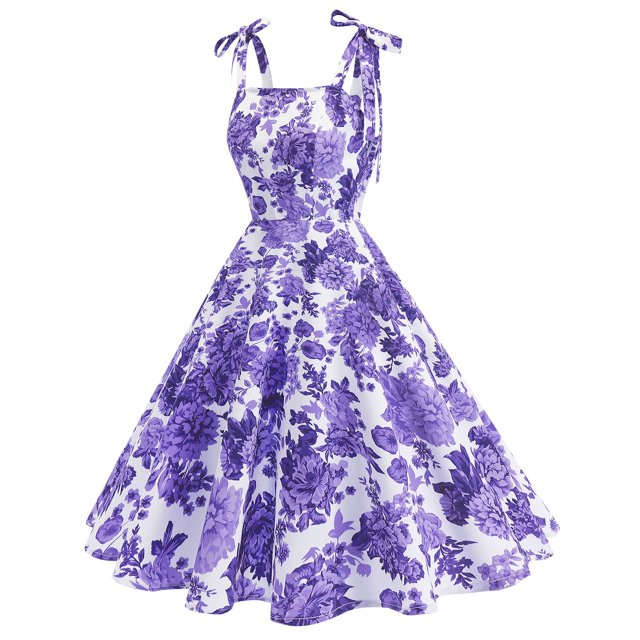 Ovzne Robes Grande Taille pour Femmes Rondes Robe Femme Robe Parent-Enfant Style Floral Nœud Robe Camisole Robe de Vacances Imprimée Liquidation