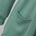 thumbnail image 4 of Aayomet 2023 Fall Long Cardigans for Women Knit Cable Cardigan Sweater With Pockets (Green, S), 4 of 5