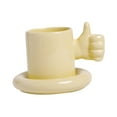 thumbnail image 4 of Taza de café Macarena con platillo Diseño único cerámica, 4 of 8
