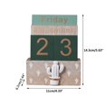 thumbnail image 3 of Vintage Wooden Perpetual Calendar Eternal Block Planner Photography Props Month Week Date Display Home Office Desktop Decoration, Style 4, 3 of 7
