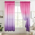 thumbnail image 5 of PONPRNGY Gradient Color Sheer Voile Curtains, Rod Pocket Window Screening for Bedroom, Living Room, Hotel, 1 Panel, 52 x 83 Inches, 5 of 6