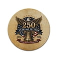 thumbnail image 2 of WIRESTER 7.88 in Round Mouse Pad with Non-Slip Rubber Base for Computers, Laptop, Office & Home - Vintage 250th Anniversary 250 Years of Freedom Patriotic USA 1776-2026, 2 of 5