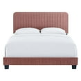 thumbnail image 6 of Modway Celine Channel Tufted Performance Velvet Twin Bed in Dusty Rose, 6 of 8