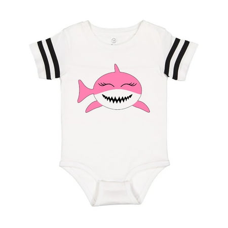 

Inktastic Cute Pink Shark Gift Baby Boy or Baby Girl Bodysuit