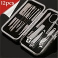 thumbnail image 4 of Simyoung Nail Care 12Pcs Personal Manicure & Pedicure Set Travel Grooming Kit Men/Women WHITE, 4 of 7
