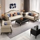thumbnail image 4 of American high quality leather sofa combination light luxury style European solid wood carving sofa villa furniture My Lux Decor Round, 4 of 10