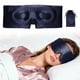 thumbnail image 1 of Máscara de Sueño de Seda Pura de 22 Momme con Bolsa de Viaje 3D Contorno Ajustable para Durmientes Laterales Protección de Pestañas para Pestañas Naturales y Extensiones Azul Marino, 1 of 7