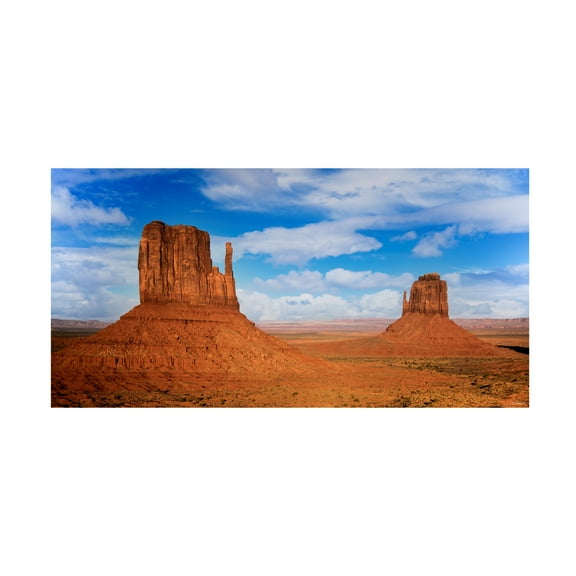 Canvas Wall Art - Gordon Semmens 'Return to Monument Valley 2' Wall Art for Living Room, Bedroom, or Office Décor by Trademark Fine Art - 19 x 10 Inches