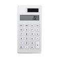 thumbnail image 1 of Calculadora solar portátil estilo INS simple blanca, calculadora básica estándar de 12 dígitos para estudiantes, escuelas y negocios., 1 of 6