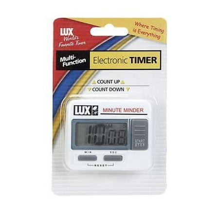 

Lux Mute Mder White Plastic 2-Functions Digital Kitchen Timer